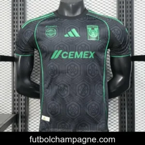 Player Version 2024-25 Tigres UANL Third Jersey - Black with Green Accents - CEMEX Sponsorship