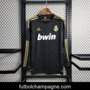 Retro Long Sleeve 2011_12 Real Madrid Away Black Jersey