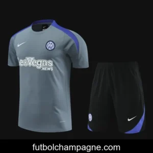 24_25 Inter Milan Grey Short Sleeve Jeresy+Shorts