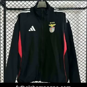 25_26 Benfica BLACK Full Zipper Windbreaker