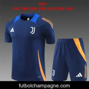 24_25 Kids Juventus Navy Short Sleeve Jersey+Shorts