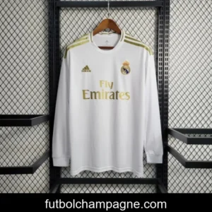 Retro19-20 Real Madrid Home Long Sleeve Jersey