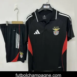25_26 POLO Benfica Training Jersey Black+ Shorts