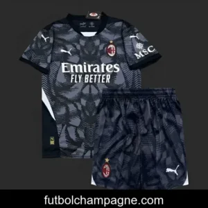24_25 Kids AC Milan Black Goalkeeper Jersey