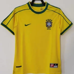 Retro 1998 Brazil Home Soccer Jersey