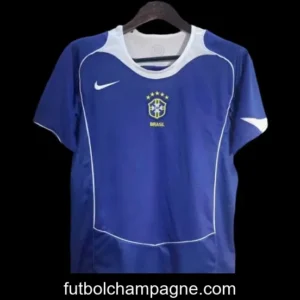 Retro 2004 Brazil Away Blue Jersey