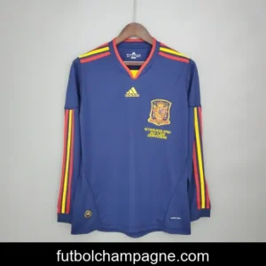 Retro long sleeve Spain 2010 away Soccer Jersey