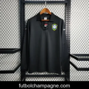 Retro 2004 Brazil Special Edition Black Long Sleeve Jersey