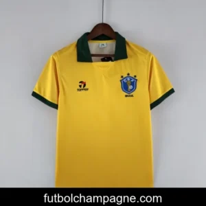 Retro 1988 Brazil Home Soccer Jersey