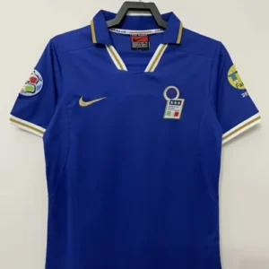 Retro 1996 Italy Home With 96 EURO Patch Soccer Jersey