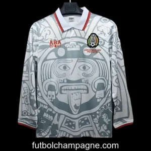 Retro 1998 Mexico Away White Long Sleeve Jersey