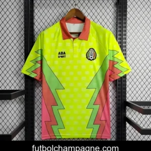 Retro 1995 Mexico CAMPOS 9 Home Yellow Jersey