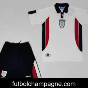 Retro Kids 1998 England Home Soccer Jersey
