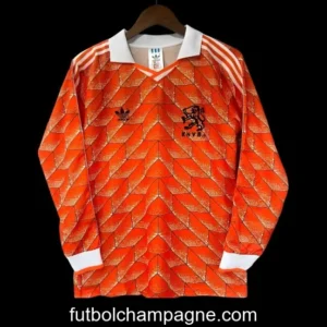 Retro 1988 Netherlands Home Long Sleeve Jersey