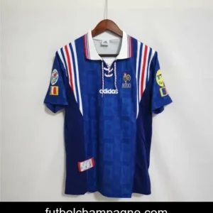 Retro 1996 France Home Jersey With EURO 1996 Patch