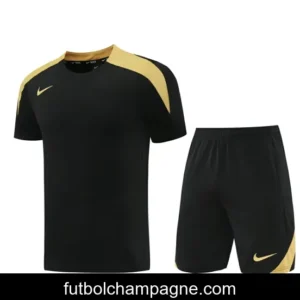 24_25 Nike Black_Golden Short Sleeve Jersey+Shorts