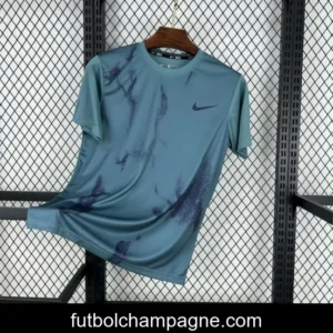 2025 NIKE Training Light Blue with Abstract Paint Brush Pattern T-Shirt 1045