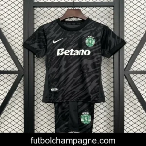 25_26 Kids Sporting Lisbon Goalkeeper Black Jersey