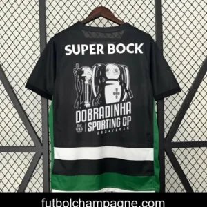 24_25 Sporting Lisbon Home Jersey With 2 Champion Winner Printing