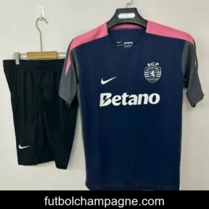 25_26 Sporting Lisbon Pre-match Training Navy Jersey +Shorts