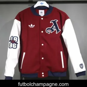 25_26 Adidas Originals xArsenal Wine Baseball VRCT Outdoor Jakcet