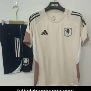 25_26 Aston Villa Pre-Match Jersey khaki+ Shorts