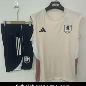 25_26 Aston Villa Vest Jersey khaki+ Shorts