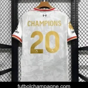 24_25 Liverpool Third White Jersey With 20 Champions Printing
