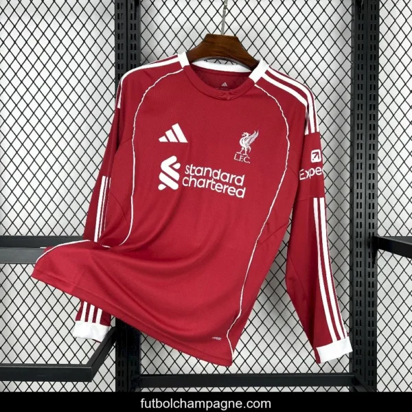2025_26 Liverpool Home Long Sleeves Jersey