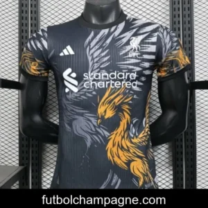 Player Version 25_26 Liverpool Dark Grey with Golden Phoenix Pattern Jersey
