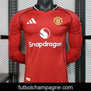Player Version 25_26 Manchester United Long Sleeve Home Jersey
