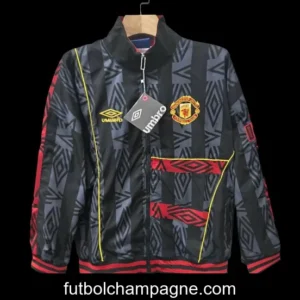 25_26 Manchester United Umbro Heavy Trench Black Coat